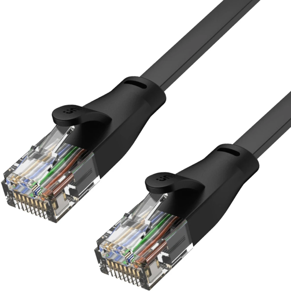 UNITEK C1811GBK Ethernet kabeliai FLAT UTP Ethernet Cat.6 3m