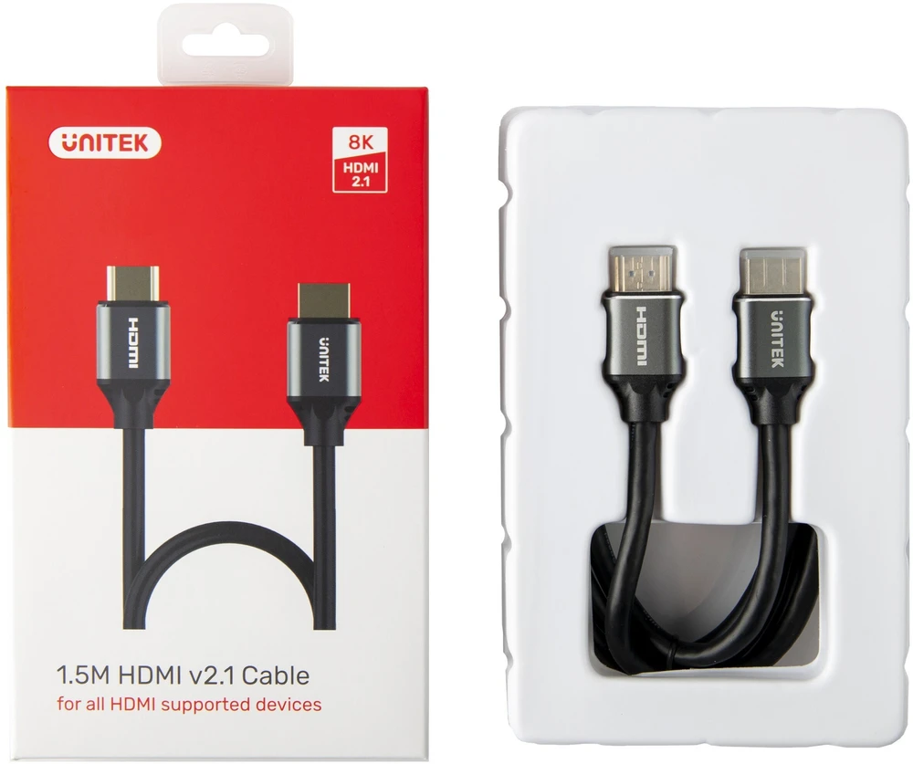 UNITEK C138w kabelis HDMI 2.1 8K 4K120Hz UHD 3m