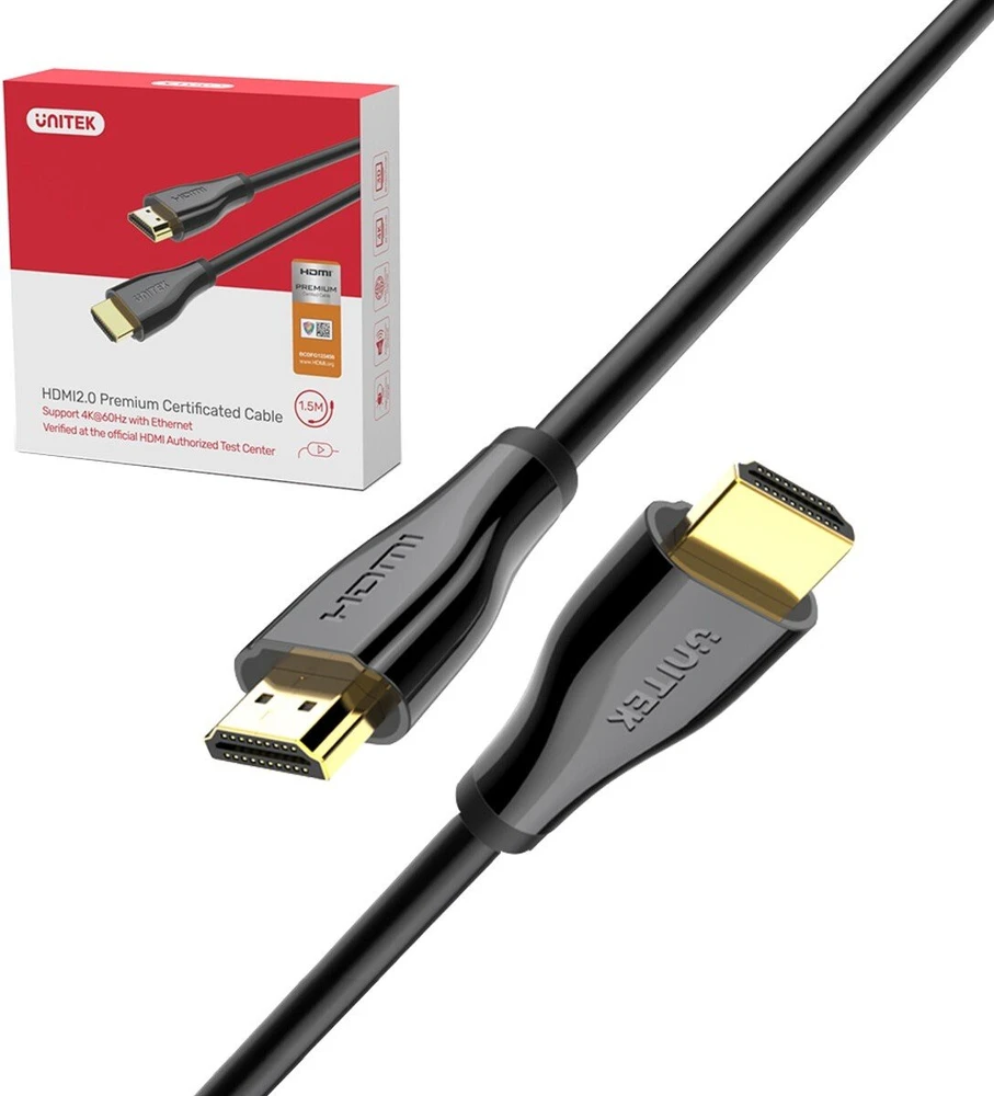 UNITEK sertifikuotas HDMI kabelis 2.0 1.5m C1047GB
