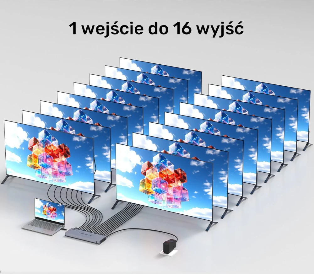 „Unitek“ HDMI skirstytuvas 4K 1 įvestis 16 išėjimų 4K@30Hz
