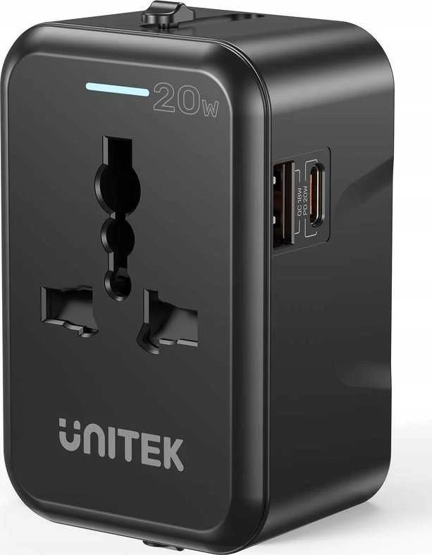 „Unitek“ kelioninis adapteris ES/JAV/JK/Australijos PD 20 W