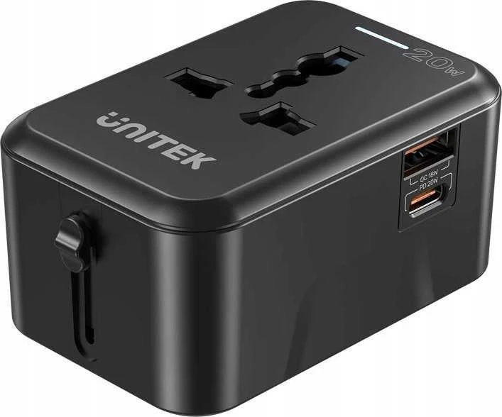 „Unitek“ kelioninis adapteris ES/JAV/JK/Australijos PD 20 W