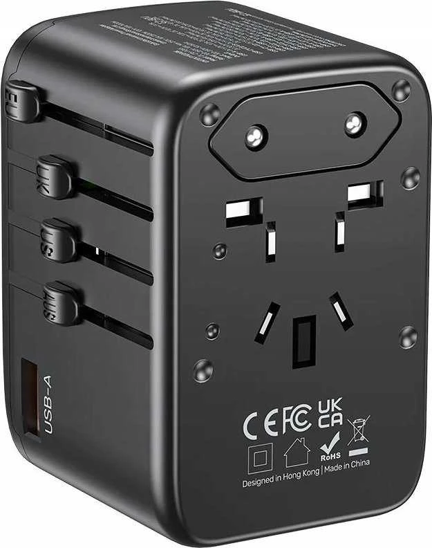 Unitek kelioninis adapteris EU/US/UK/AUS PD 65 W