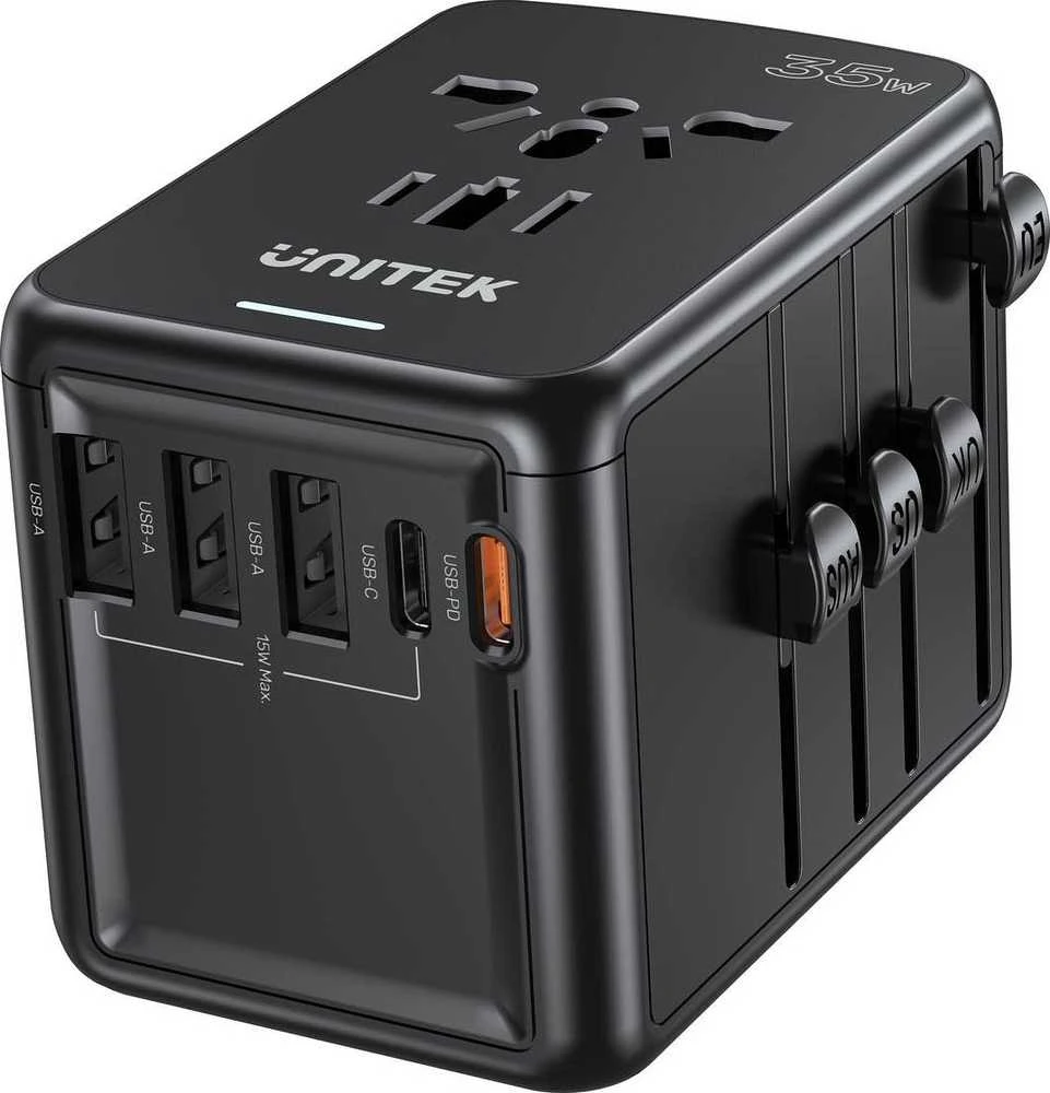 Unitek Įkroviklis podróży EU/US/UK/AUS PD 35 W