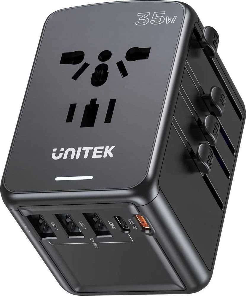 Unitek Įkroviklis podróży EU/US/UK/AUS PD 35 W