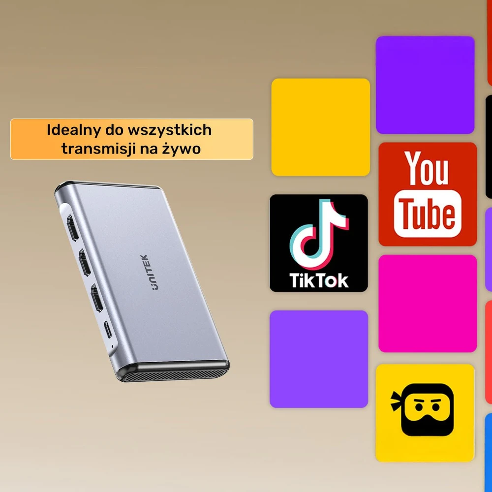 Unitek 4K@60Hz vaizdo įrašymo plokštė