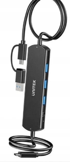 Ausinės Unitek KVM šakotuvas 10 Gbps – perjungimas tarp 2 kompiuterių, 3×USB-A
