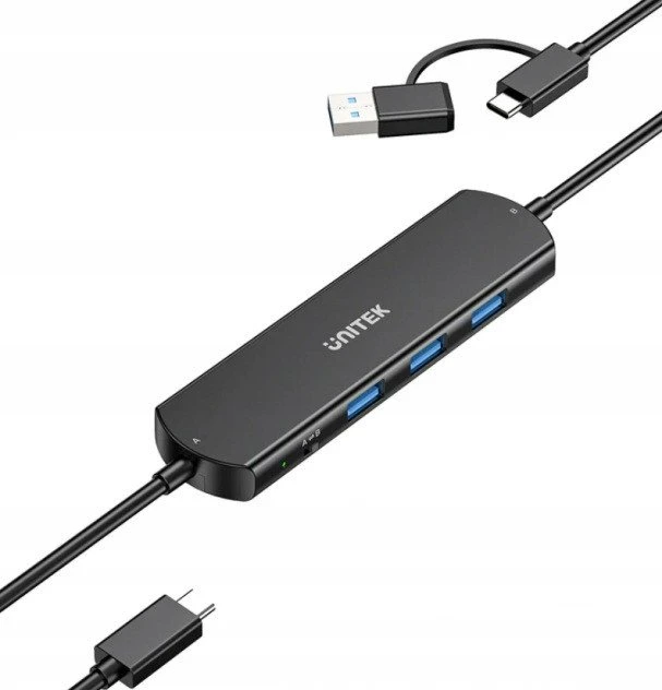 Ausinės Unitek KVM šakotuvas 10 Gbps – perjungimas tarp 2 kompiuterių, 3×USB-A