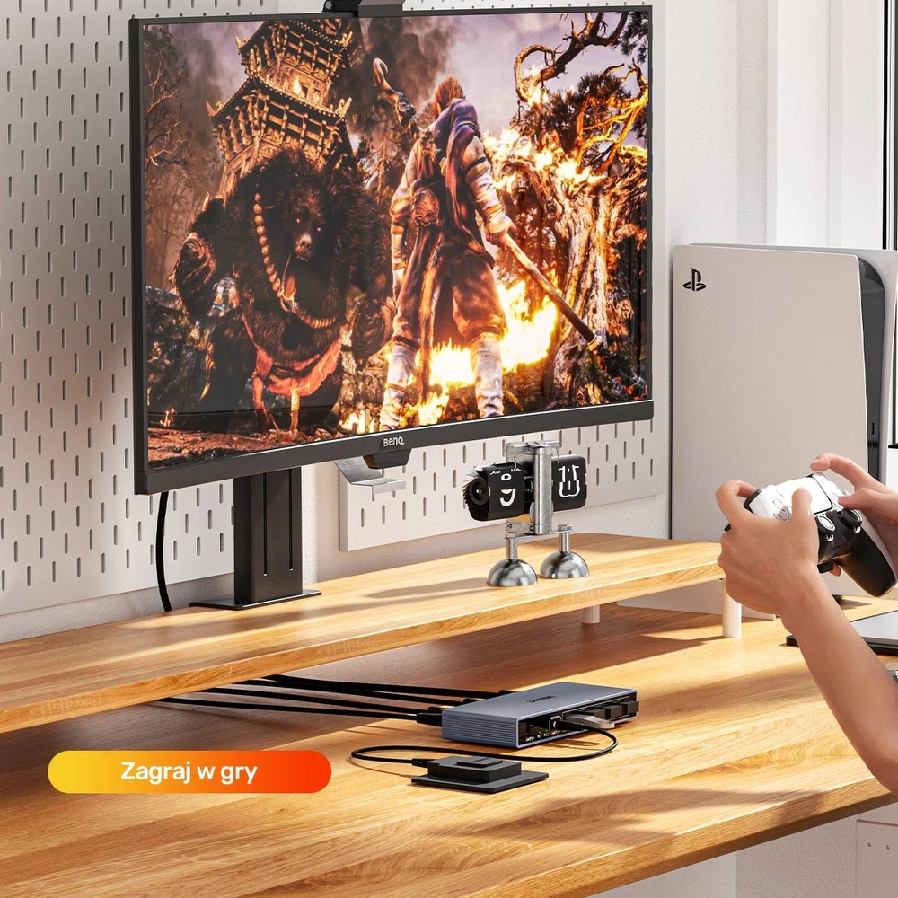 KOMUTATORIUS HDMI + USB KVM V1309AGY01-EU 4K UHD UNITEK