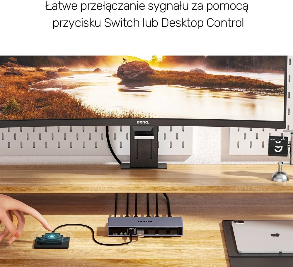 KOMUTATORIUS HDMI + USB KVM V1309AGY01-EU 4K UHD UNITEK