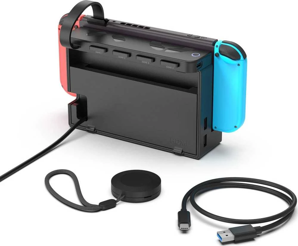 Unitek Nintendo Switch 4 kortelių skaitytuvas + nuotolinio valdymo pultas