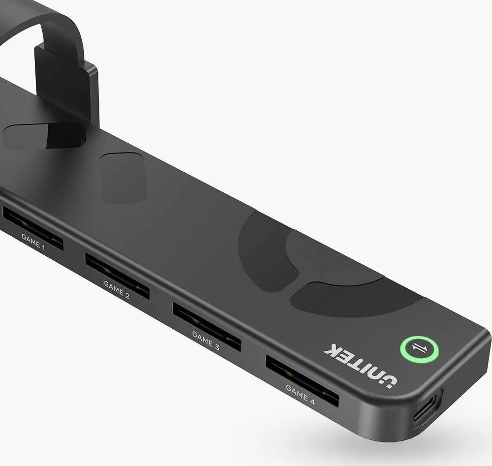 Unitek Nintendo Switch 4 kortelių skaitytuvas + nuotolinio valdymo pultas