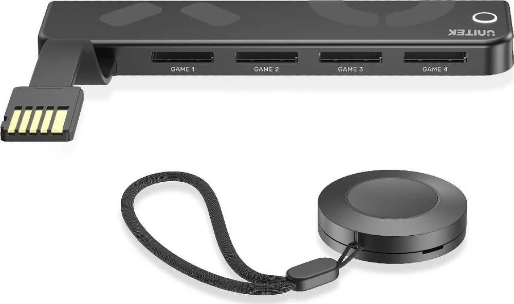Unitek Nintendo Switch 4 kortelių skaitytuvas + nuotolinio valdymo pultas