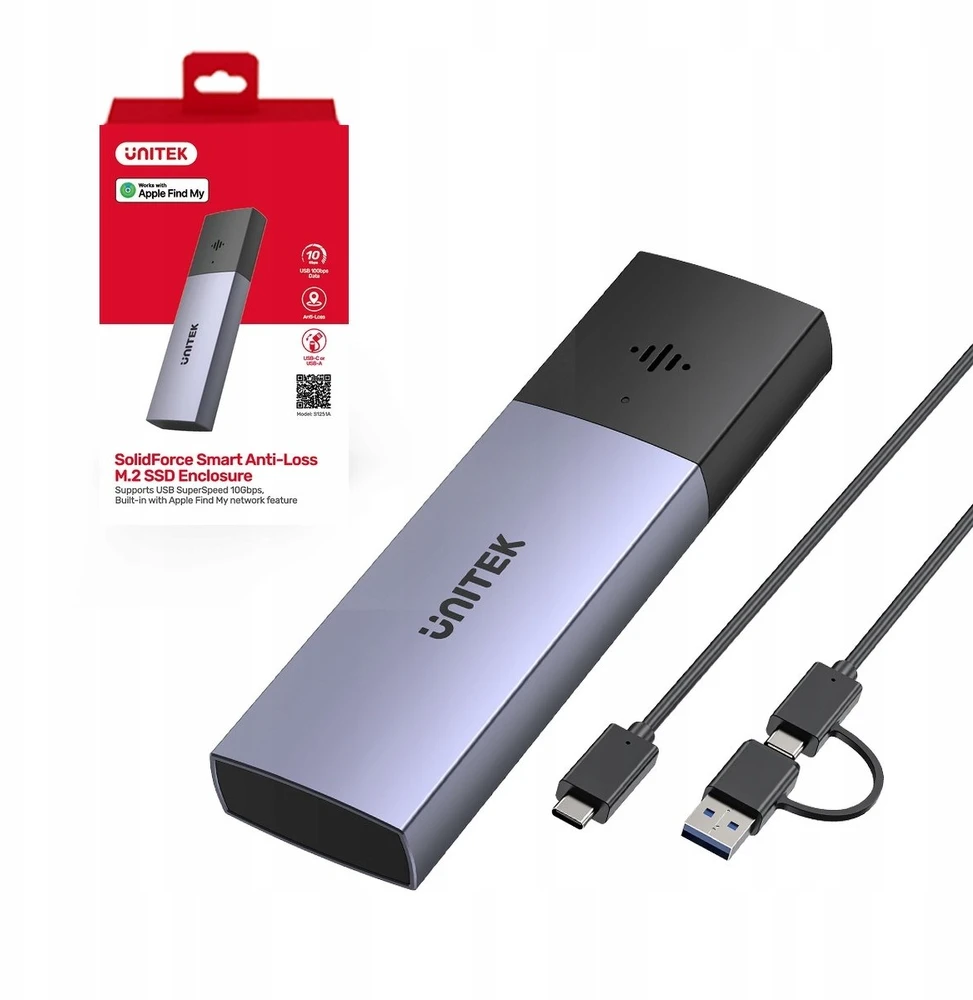 UNITEK PCIe M.2 SSD korpusas 10 Gbps su lokalizacija