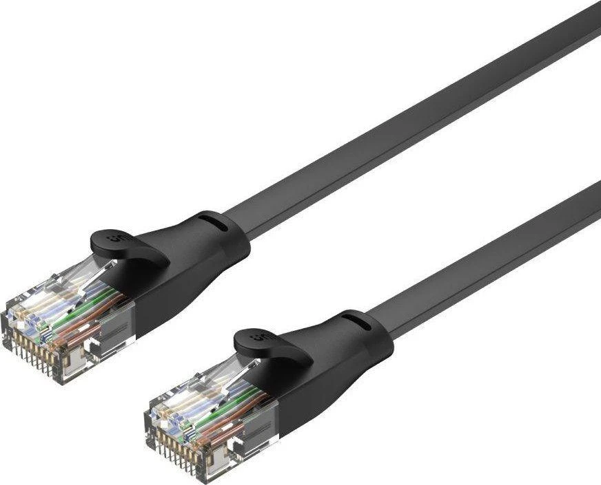 UNITEK C1812GBK Ethernet kabeliai FLAT UTP Ethernet Cat.6 5m