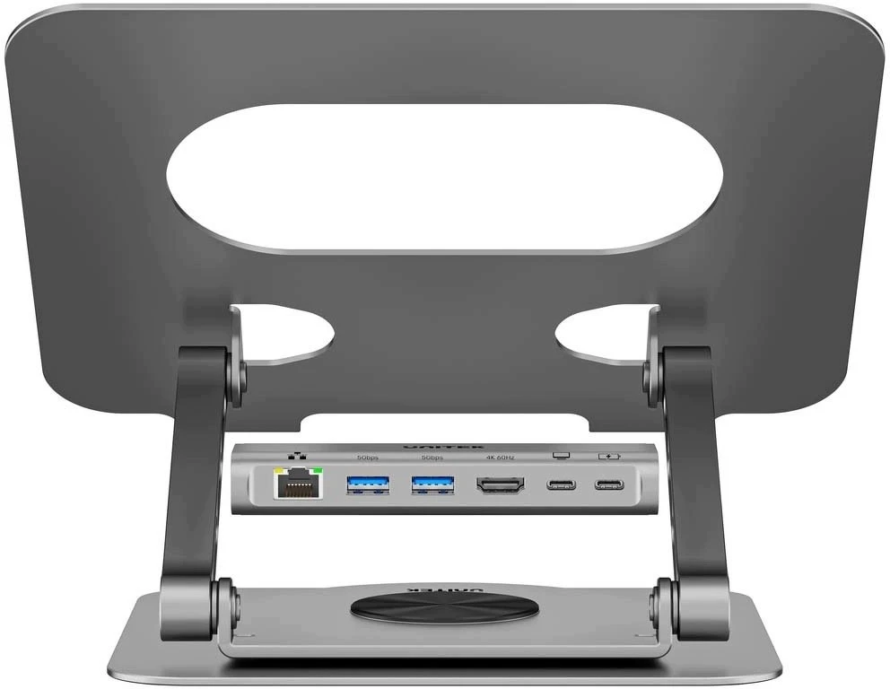 UNITEK STAND WITH HUB USB-C 5W1 PD100W HDMI RJ45