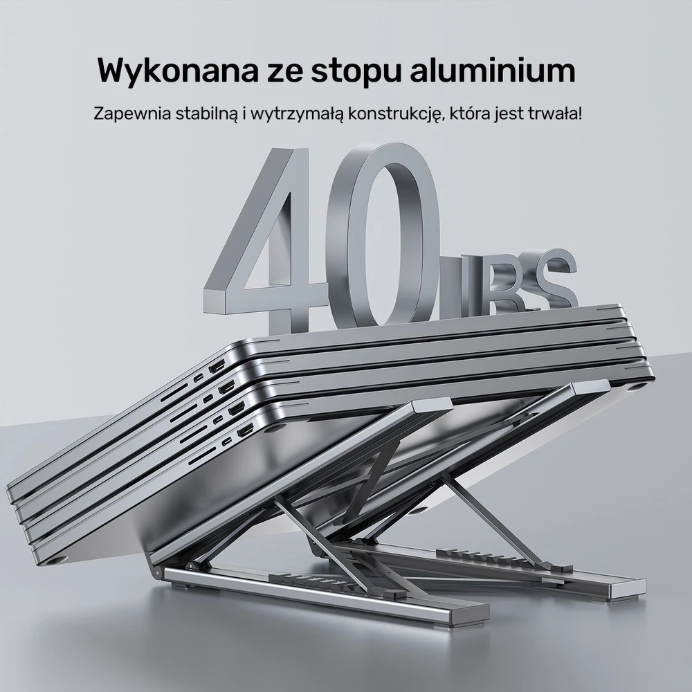 Unitek reguliuojamas nešiojamojo kompiuterio stovas su šakotuvu / HDMI / PD / SD