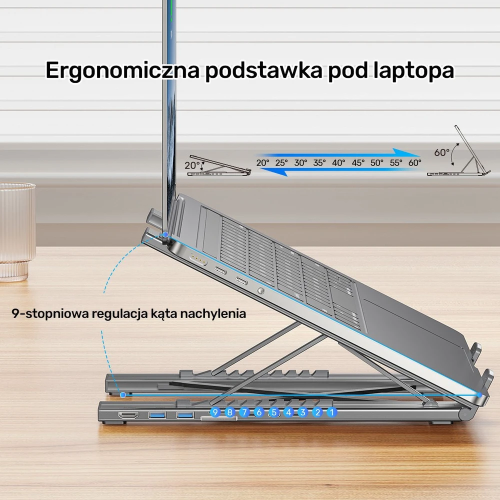 UNITEK D1137AGY01 nešiojamojo kompiuterio prijungimo stotelė / prievadų replikatorius, USB 3.2 Gen 1 (3.1 Gen 1) Type-C Sidabrinis