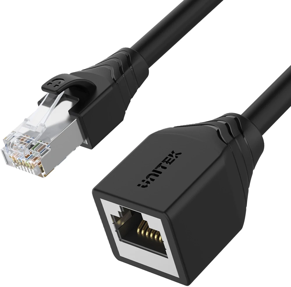 UNITEK Cat 6 STP 8P8C RJ45 Ethernet ilgintuvas M/F 2m C1896BK-2M