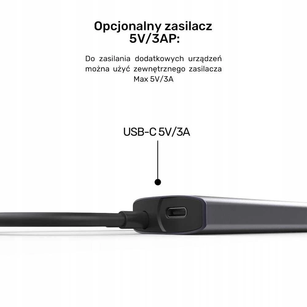 Unitek šakotuvas 4w1 USB-C 10 Gbps, 2x USB-A ir 2x USB-C H1112DGY01