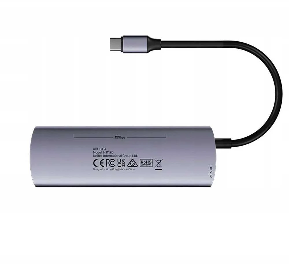 Unitek šakotuvas 4w1 USB-C 10 Gbps, 2x USB-A ir 2x USB-C H1112DGY01