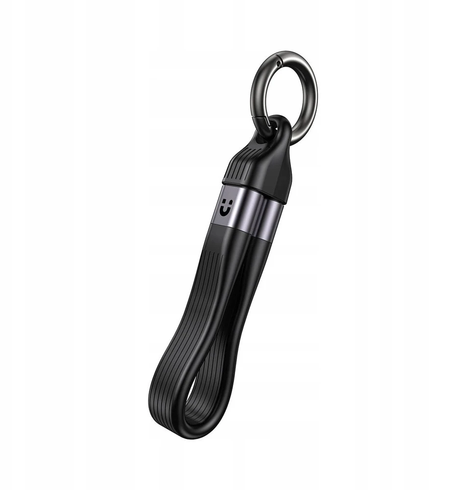 „Unitek“ USB-C kabelis raktų pakabuko pavidalu | USB4 | 40 Gb/s | 240W PD 8K | 13 cm, juodas