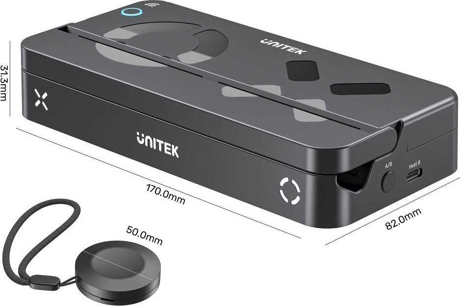 Unitek Doko stotelė do Nintendo Switch, PD 100W, HDMI 4K, RJ-45, czytnik kart (G1002G01)