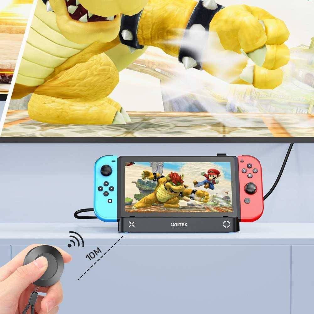 Unitek Doko stotelė do Nintendo Switch, PD 100W, HDMI 4K, RJ-45, czytnik kart (G1002G01)