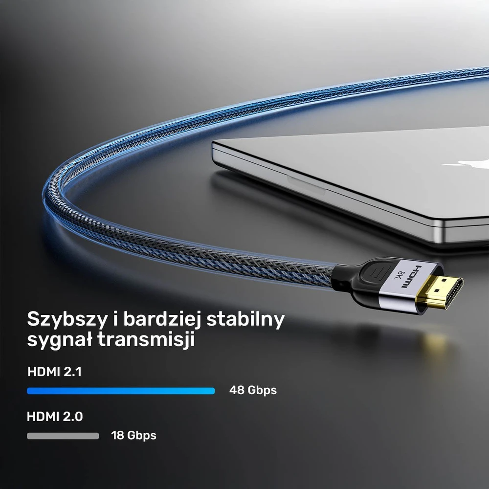 UNITEK 8K Braided Nylon 1M HDMI cable HDMI Type A (Standard) Pilkas