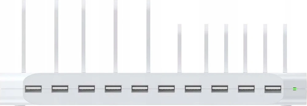 Unitek įkrovimo stotelė 10xUSB 2.4A 60W balta