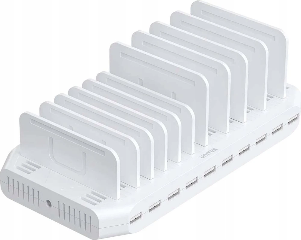 Unitek įkrovimo stotelė 10xUSB 2.4A 60W balta