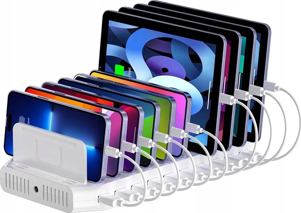 Unitek įkrovimo stotelė 10xUSB 2.4A 60W balta