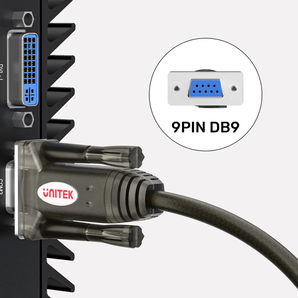 KONVERTERIS Y-1105D01 USB-A / RS232 - DB9 UNITEK