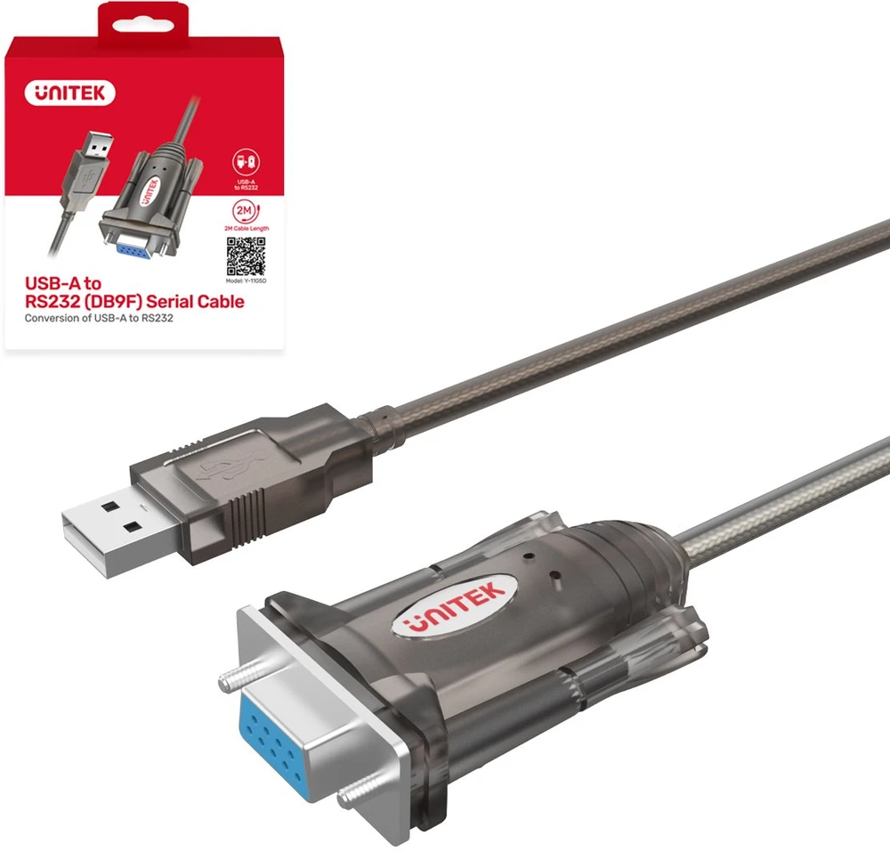 KONVERTERIS Y-1105D01 USB-A / RS232 - DB9 UNITEK
