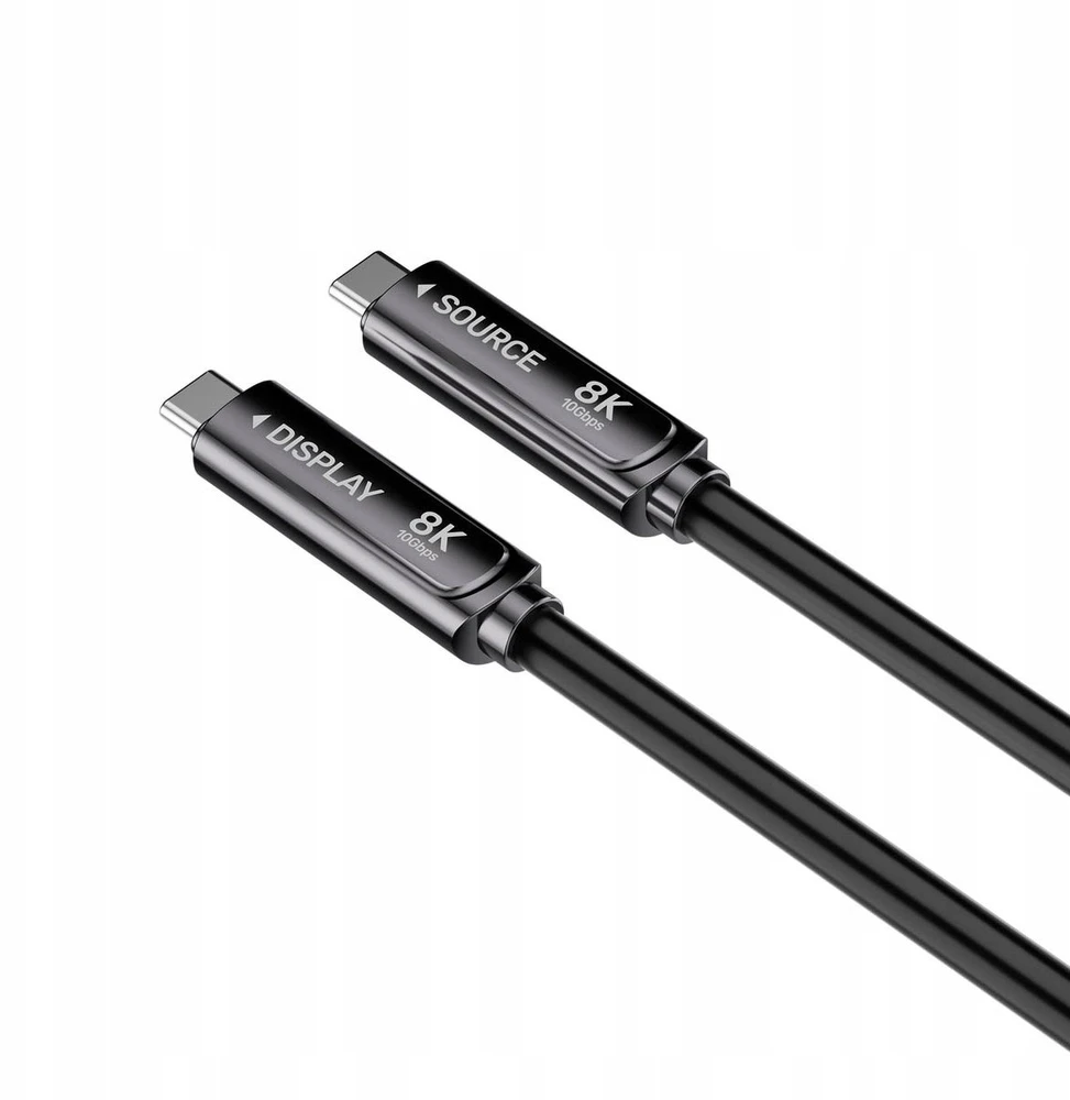 „Unitek“ optinis kabelis USB-C | 10 Gbps | PD60W | 8K@30 Hz | juodas, 12 m