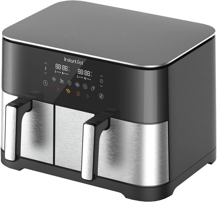 Universal Blue Universal Mėlyna Gruzdintuvė beztłuszczowa Universal Mėlyna Instant Pot frytkownica Podwójny 11 l Autonomiczny 2600 W frytkownica na gorące powietrze Nerūdijantis plienas (140-0003-01-EU)
