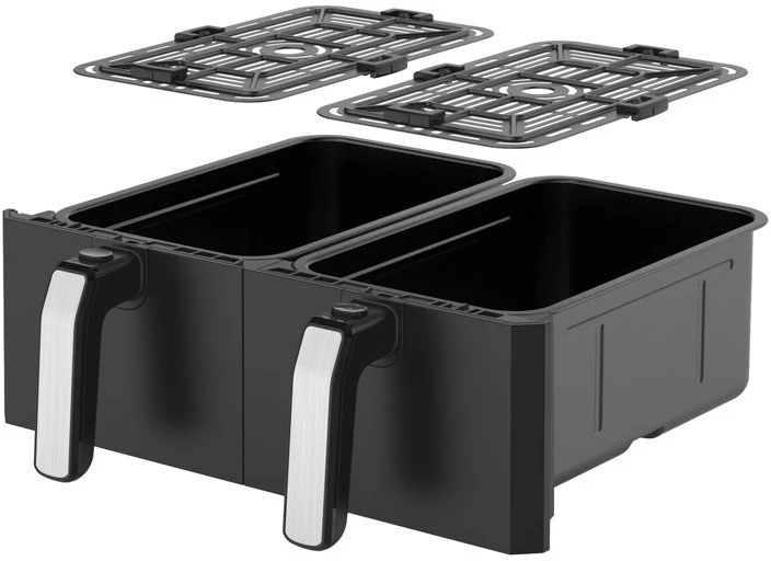 Universal Mėlyna Gruzdintuvė be riebalų Universalus Mėlyna Instant Pot 920306 Double 8 l Autonominė Gruzdintuvė karštam orui Juodas