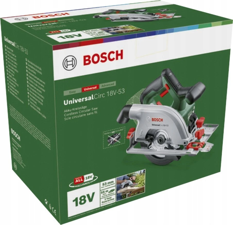 Bosch UniversalCirc18V-53solo Akum.diskinis pjūklas