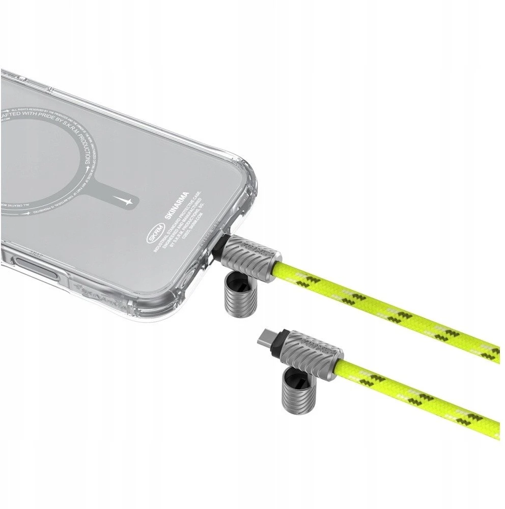 Universalus telefono virvelės laidas 2in1 Skinarma Dyno Ve USB-C/USB-C niteglow
