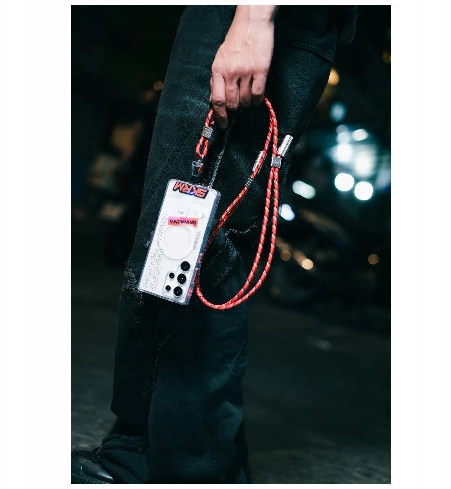 Universalus telefono dirželio laidas 2in1 Skinarma Dyno Ve USB-C/USB-C smėlio spalvos