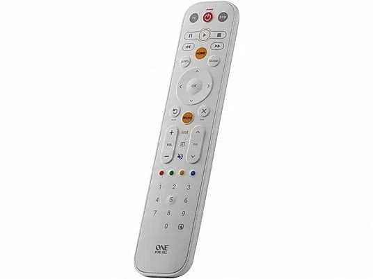 Universalus nuotolinio valdymo pultas URC9290 „One For All“, „EasyClean“, lengvai valomas, baltas (2 įrenginiams)