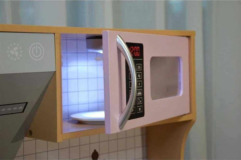 Enero Toys Medinė vaikų virtuvė su LED