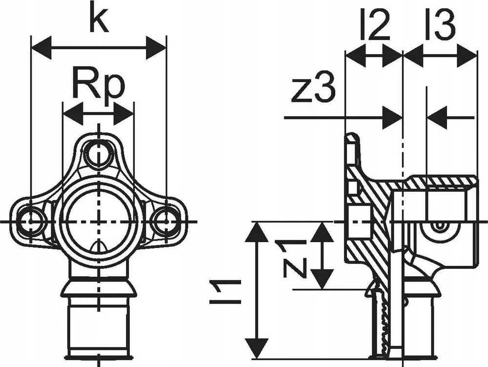 Uponor S-PRESS PLUS SIENINĖ alkūnė 16-RP1/2"