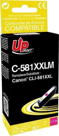 UPrint rašalas Su UPrint suderinamas rašalas / rašalas su CLI-581M XXL, rausvai raudona, 11,7 ml, C-581XXLM, labai didelės talpos, skirtas Canon PIXMA TR7550, TR8550, TS6