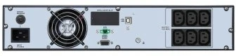 APC Easy UPS On-Line, 2000 VA / 1800 W ličio jonų akumuliatorius, stovas / bokštas, 2U, 230 V, 6 IEC C13 lizdai, išmanusis kortelės lizdas, su bėgelių rinkiniu