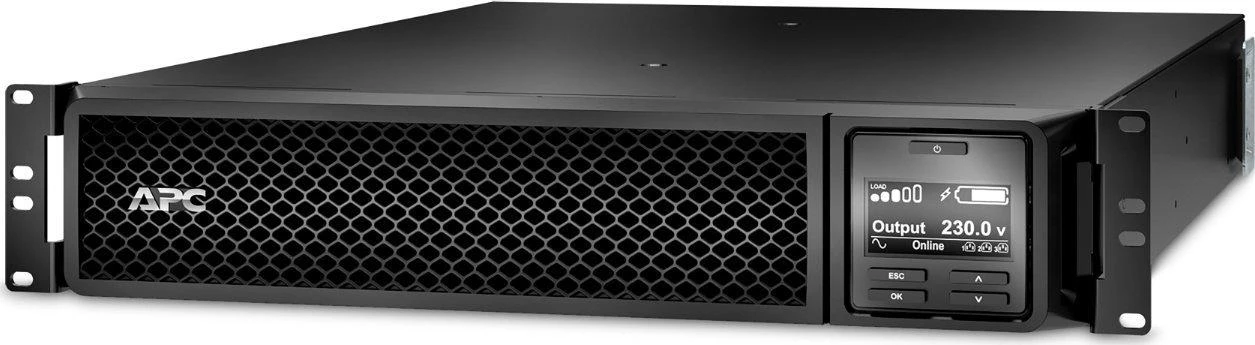 Apc „Smart-UPS SRT“ 3000 VA / 2700 W RM 230 V prijungtas, 4 min. esant pilnai apkrovai