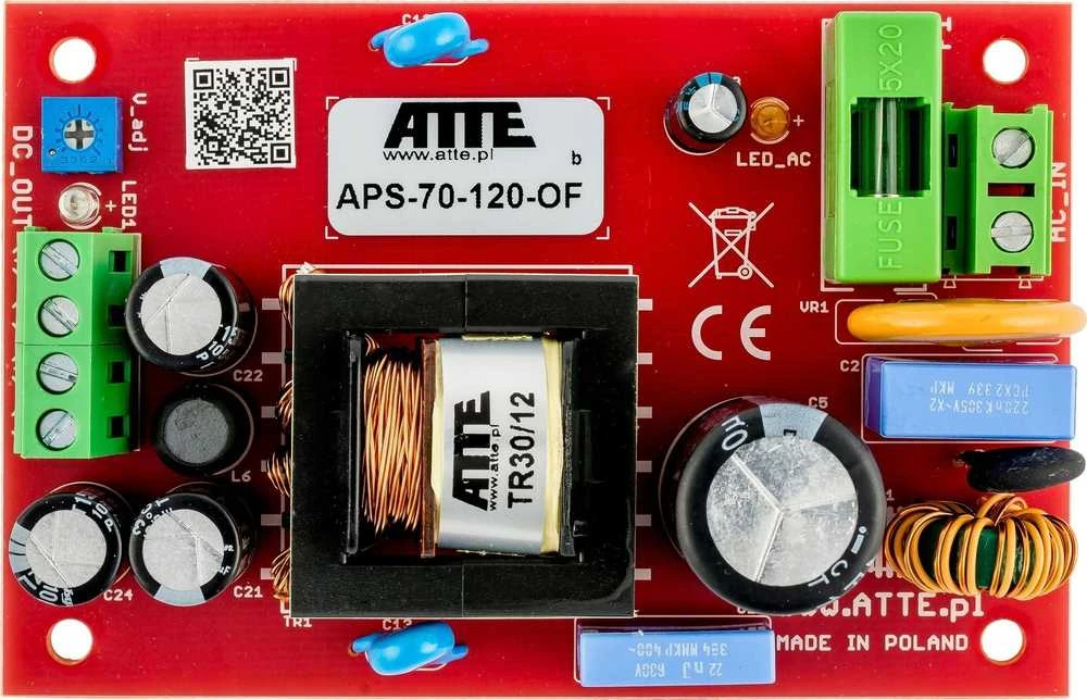 Maitinimo šaltinis SMPS 24V 3A 72W ATTE APS-70-240-OF