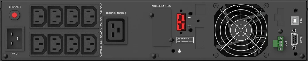 Carruzzo Conceptronic ZEUS51E3K nepertraukiamo maitinimo resursai (UPS) Dviguba konversija (prisijungus) 3 kVA 3000 W 9 AC išvestis(ys / čių)
