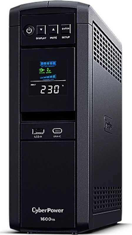 CyberPower | PFC sinusoidinių UPS serija | CP1350PFFLCD | 1350 VA | 880 W | 88 V | 144 V | NEMA 5-15P, 5 pėdų laidas