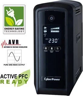 CYBERPOWER CP900EPFCLCD UPS 900VA/540W Sinewave PFC kompatibel Žalias Power LCD Ekranas USB valdymo programinė įranga